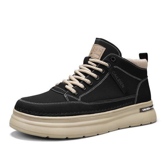 Damen Modische High-Top Sneakers mit robuster Sohle und gepolsterter Innensohle EB