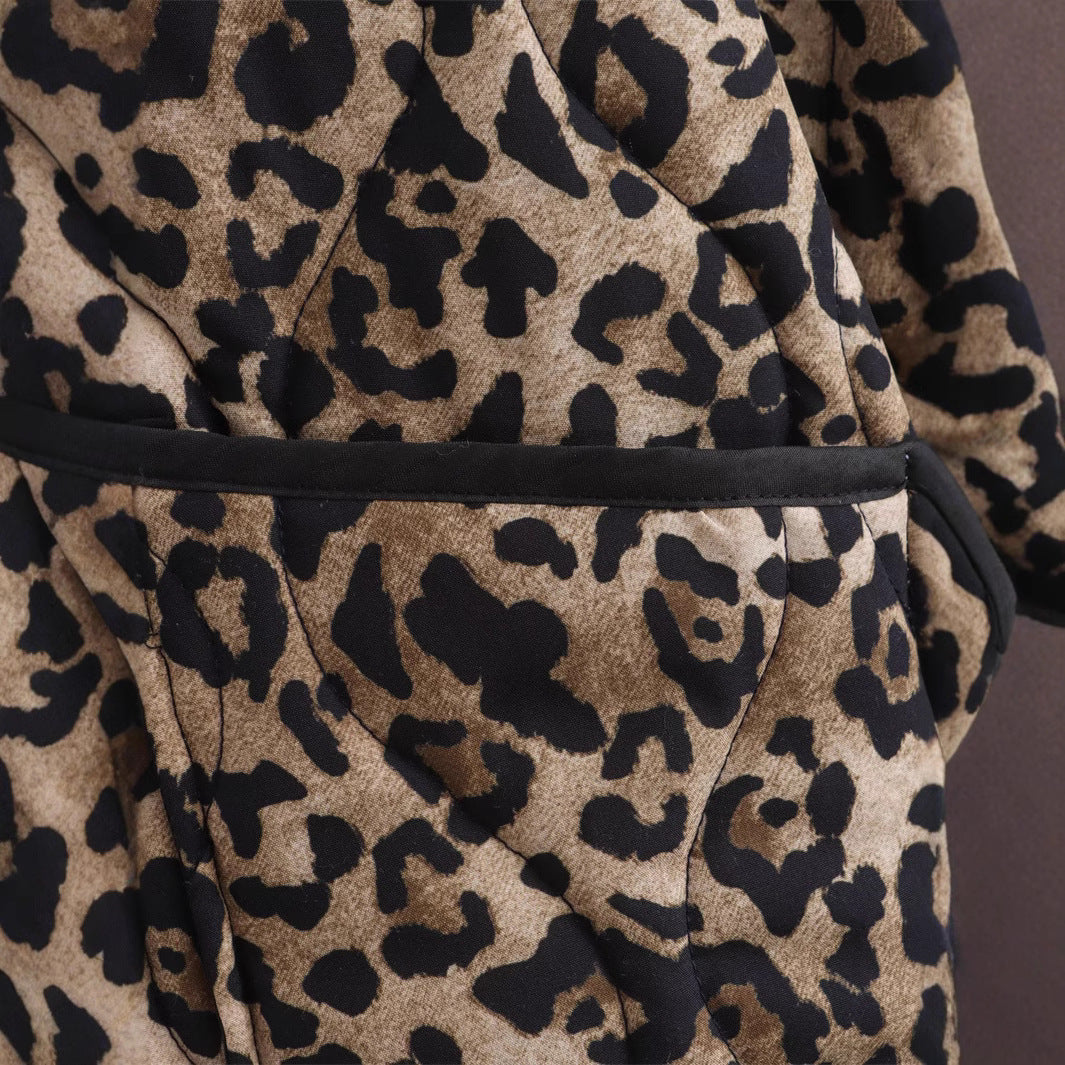 Damen Gemusterte Teddyfelljacke mit modischem Stehkragen und praktischen Taschen EB