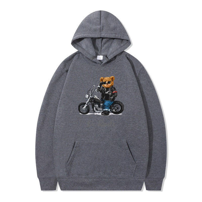 Damen Kapuzenpullover mit einzigartigem Bärenmotiv und lässiger Passform EB