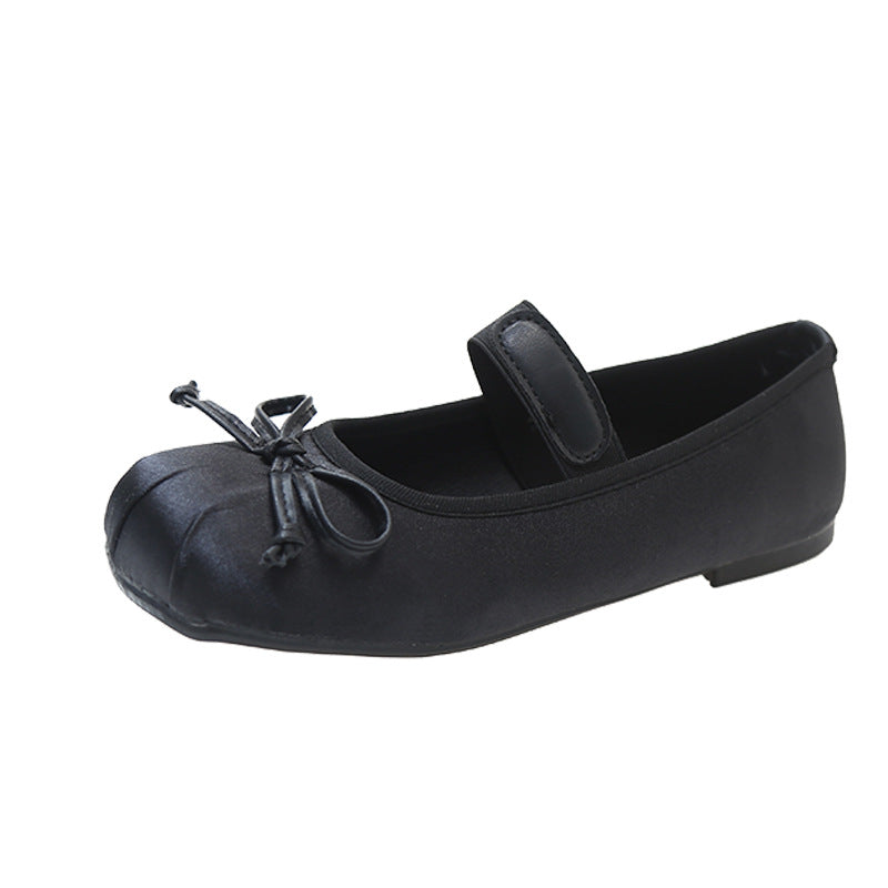 Damen elegante Ballerinas mit verstellbarem Riemen und Schleifenverzierung EB