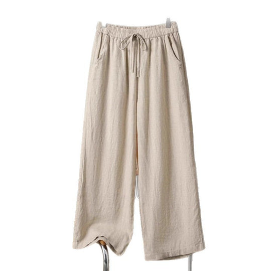 Damen Luftige Freizeithose mit weitem Schnitt und elastischem Bund EB