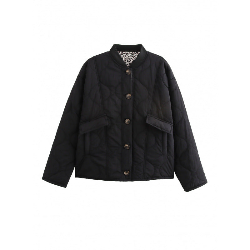 Damen Steppjacke mit praktischen Taschen und dekorativem Knopfverschluss EB