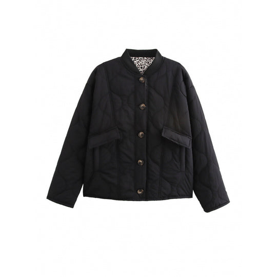 Damen Steppjacke mit praktischen Taschen und dekorativem Knopfverschluss EB