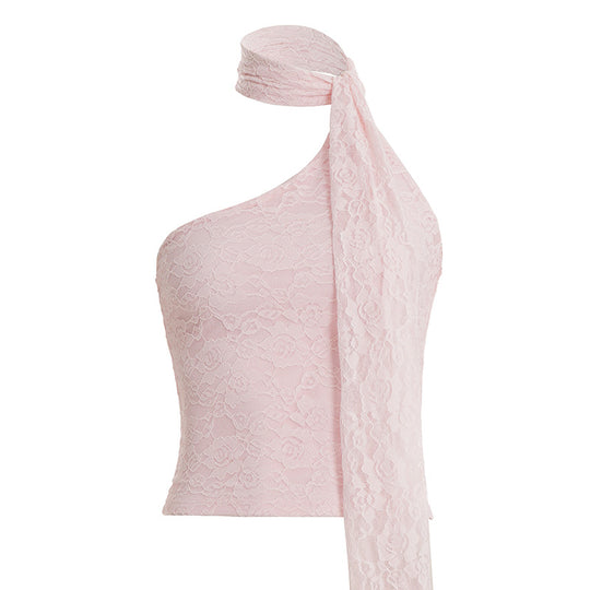 Damen asymmetrisches Top mit schickem Halsteil EB