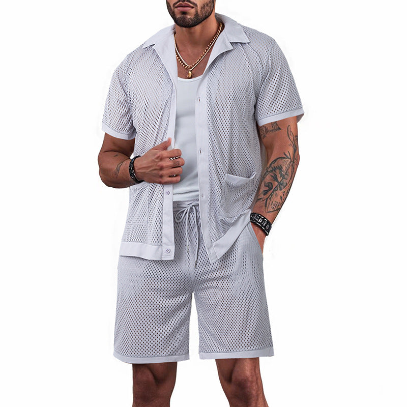 Damen luftiges Freizeitanzug-Set aus Mesh EB