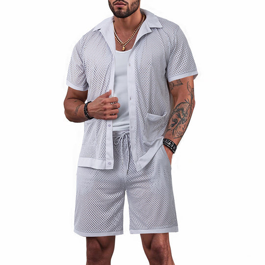 Damen luftiges Freizeitanzug-Set aus Mesh EB