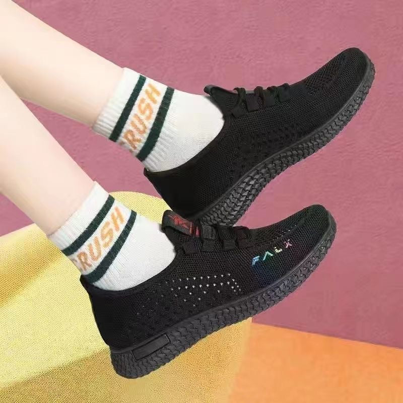 Damen atmungsaktive Freizeitsneaker mit perforiertem Obermaterial EB