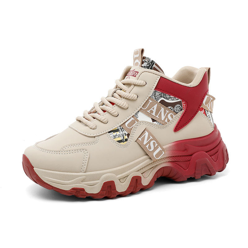 Damen Sportliche Chunky Sneakers mit modischem Logo und komfortabler Dämpfung EB
