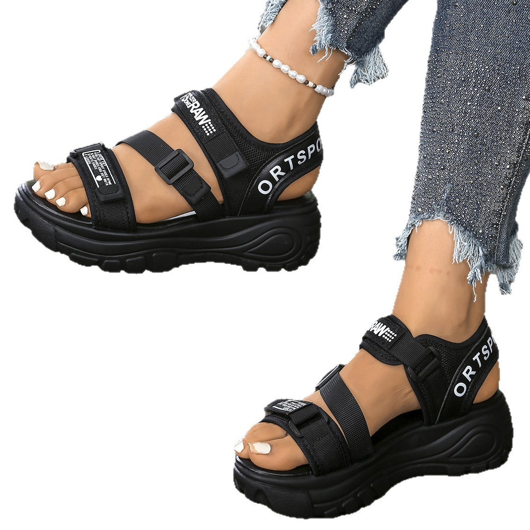 Damen Sportliche Sandalen mit verstellbarem Riemen und rutschfester Sohle EB