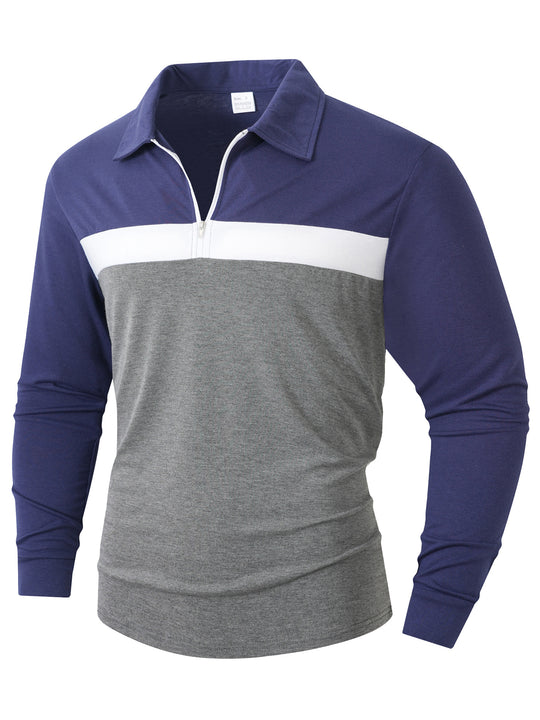 Herren Sportliches Langarmshirt mit Reißverschluss EB