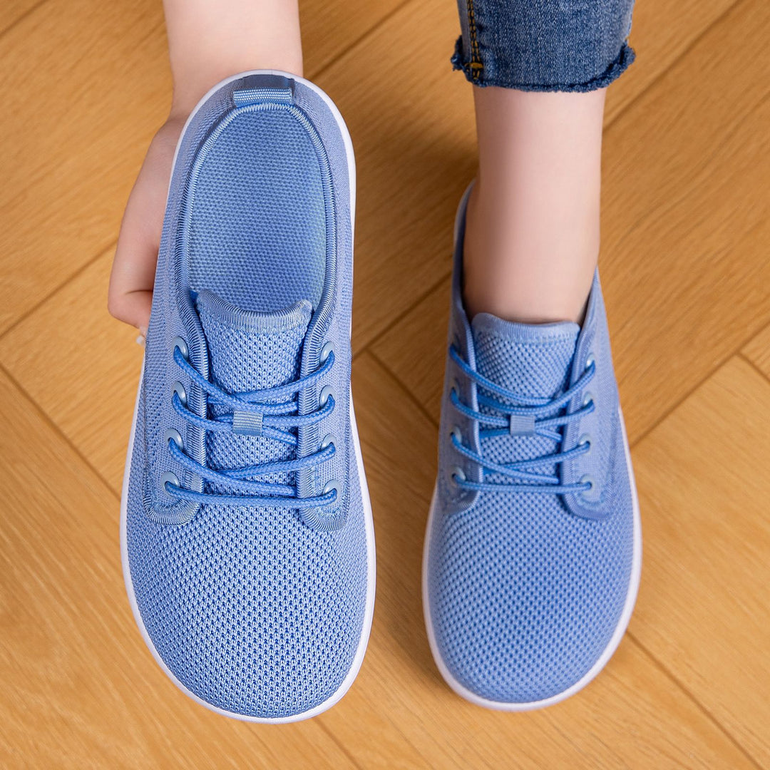 Damen Atmungsaktive Sneaker mit elastischem Lederoberteil EB