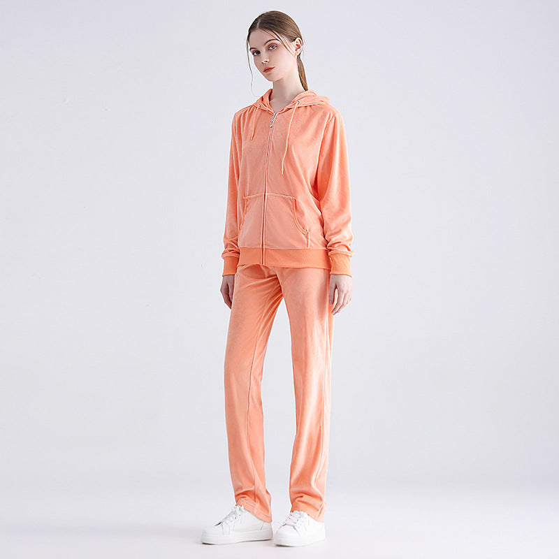 Damen Sportlicher Jogginganzug mit Kapuze EB