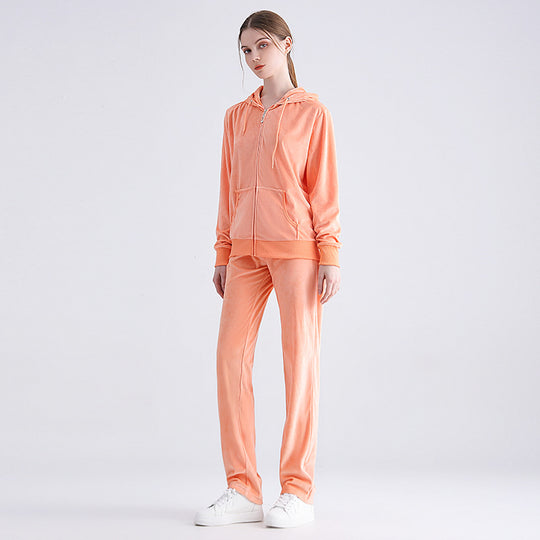 Damen Sportlicher Jogginganzug mit Kapuze EB