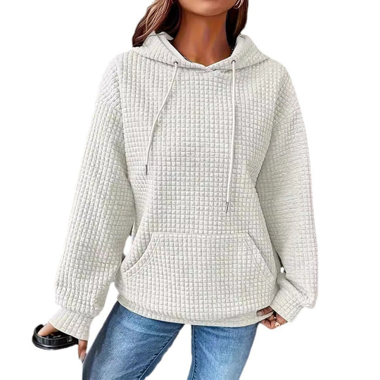 Damen lässiger Kapuzenpullover mit strukturiertem Design EB