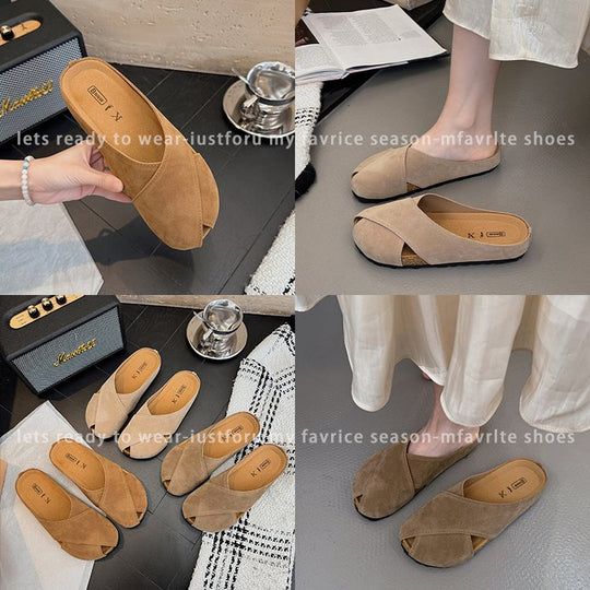 Damen offene Clogs mit ergonomischem Fußbett und antirutschfähiger Sohle EB