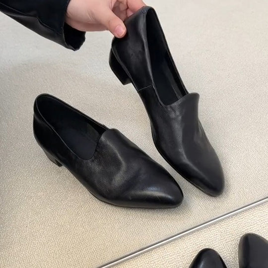 Damen spitz zulaufende Mokassins mit elegantem Schlupfdesign EB