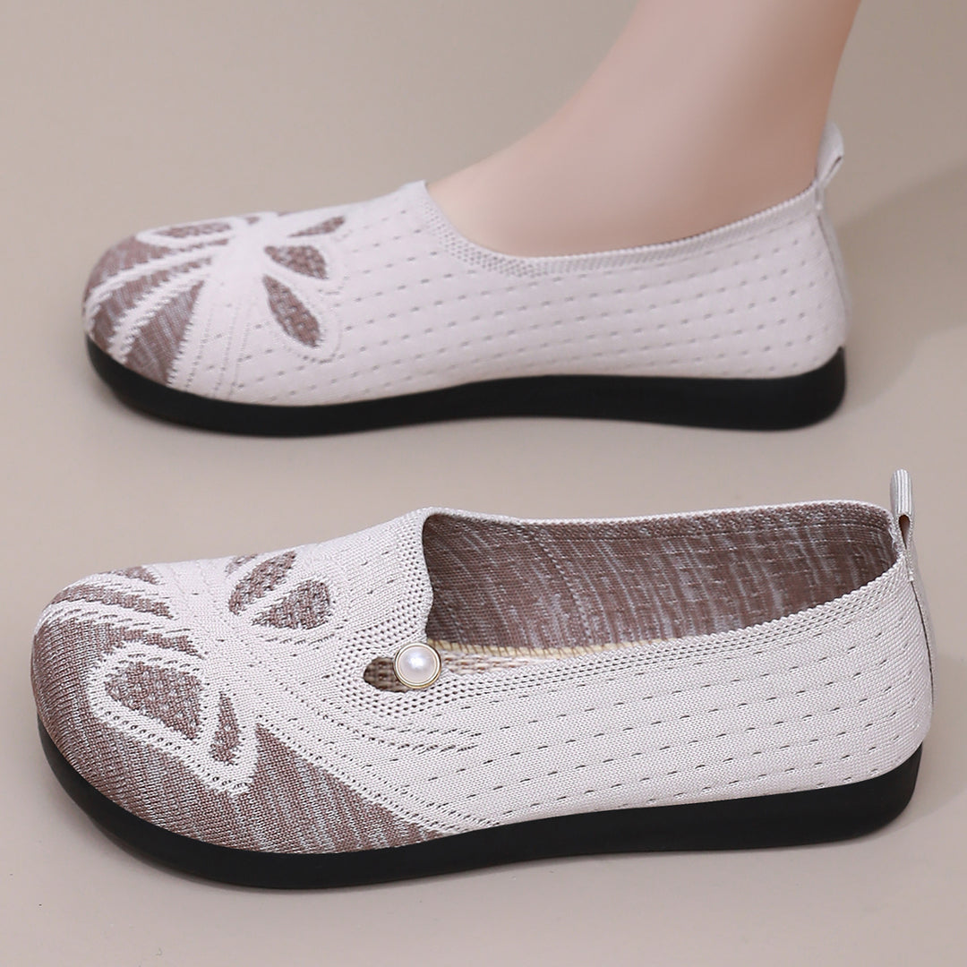 Damen Bequeme Slip-On Clogs mit modischem Perl-Detail und atmungsaktiver Oberfläche EB