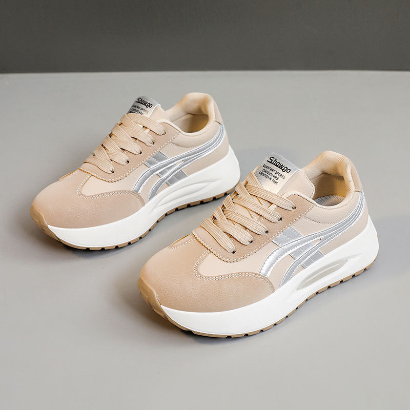 Damen Modische Sneaker mit attraktivem Plateau und atmungsaktivem Obermaterial EB