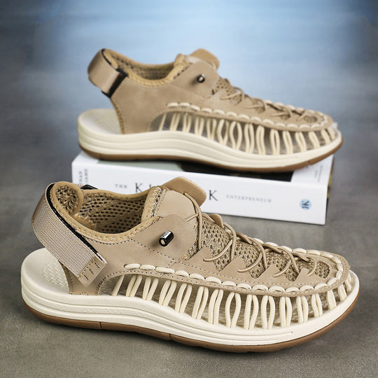 Damen Sportliche Freizeitsandalen mit atmungsaktiver Oberflächenstruktur und rutschfester Sohle EB