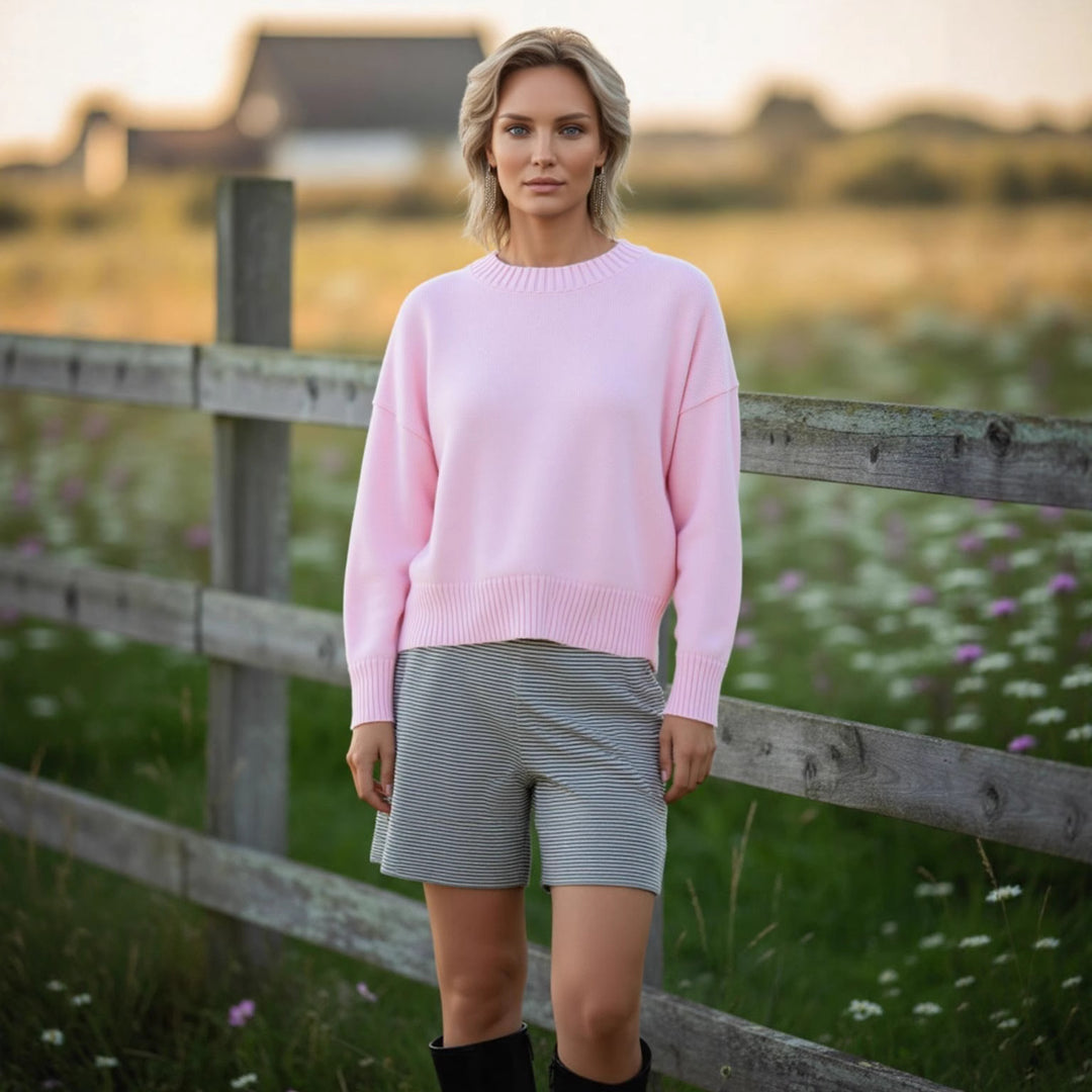 Damen lässiger Oversized Pullover EB