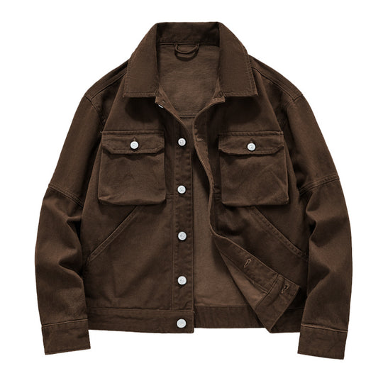 Herren nan kurze Worker-Jacke aus heavy-twill mit aufgesetzten Klappentaschen, schrägen Eingrifftaschen und verstärkten Nähten EB