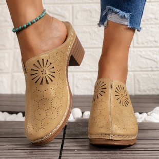 Damen Clogs mit atmungsaktivem Design und eleganten Perforationen EB