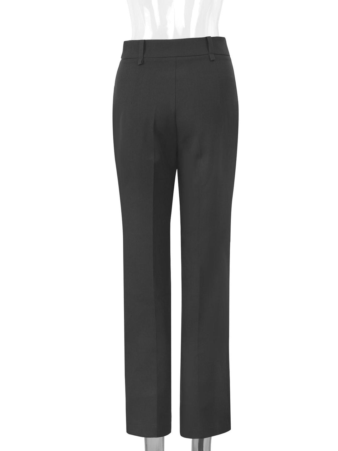 Damen Klassische Stoffhose mit hohem Bund und geradem Bein EB