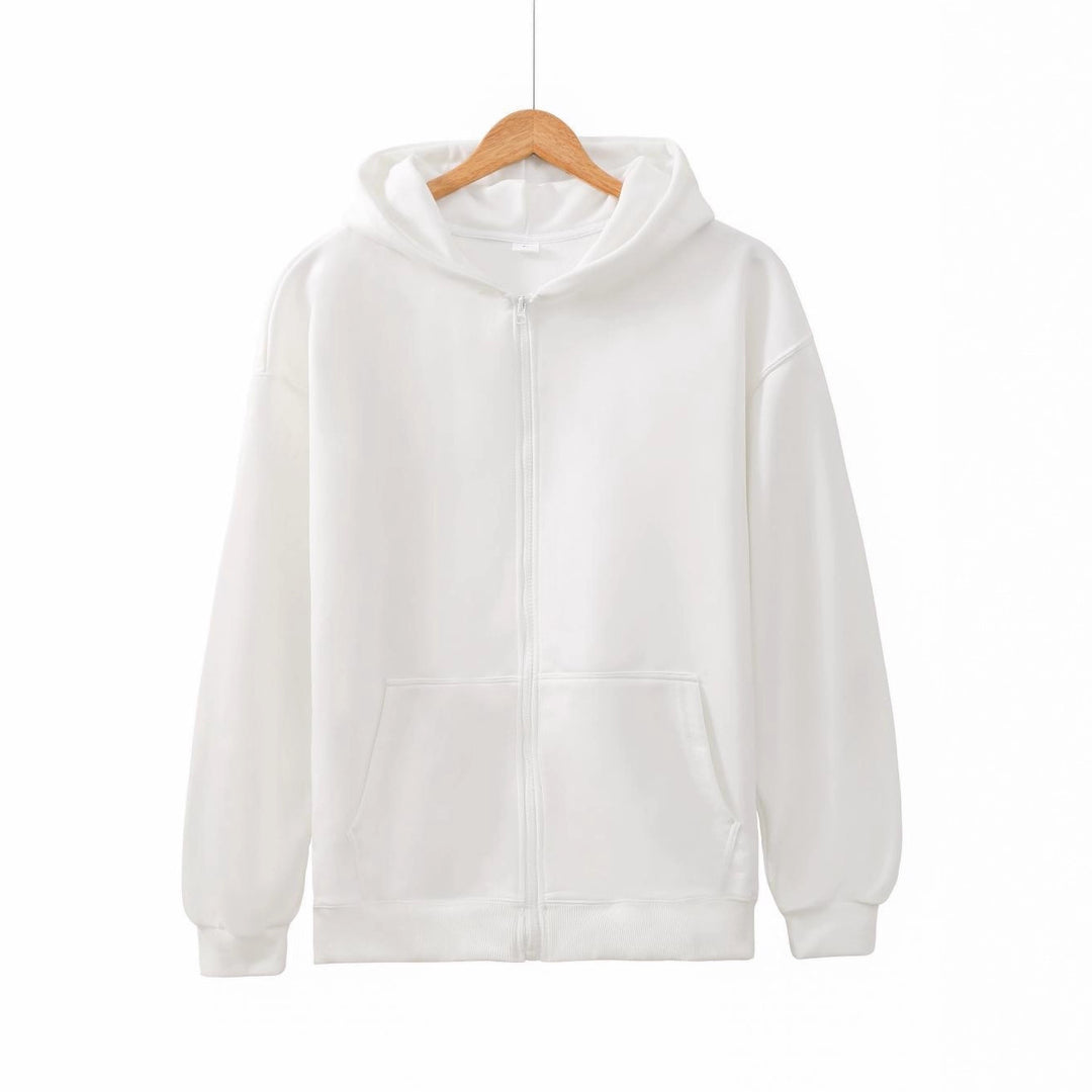 Unisex nan leichter Reißverschluss-Hoodie mit innen angerautem French-Terry, flachen Nähten und Kängurutaschen EB