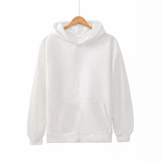 Unisex nan leichter Reißverschluss-Hoodie mit innen angerautem French-Terry, flachen Nähten und Kängurutaschen EB