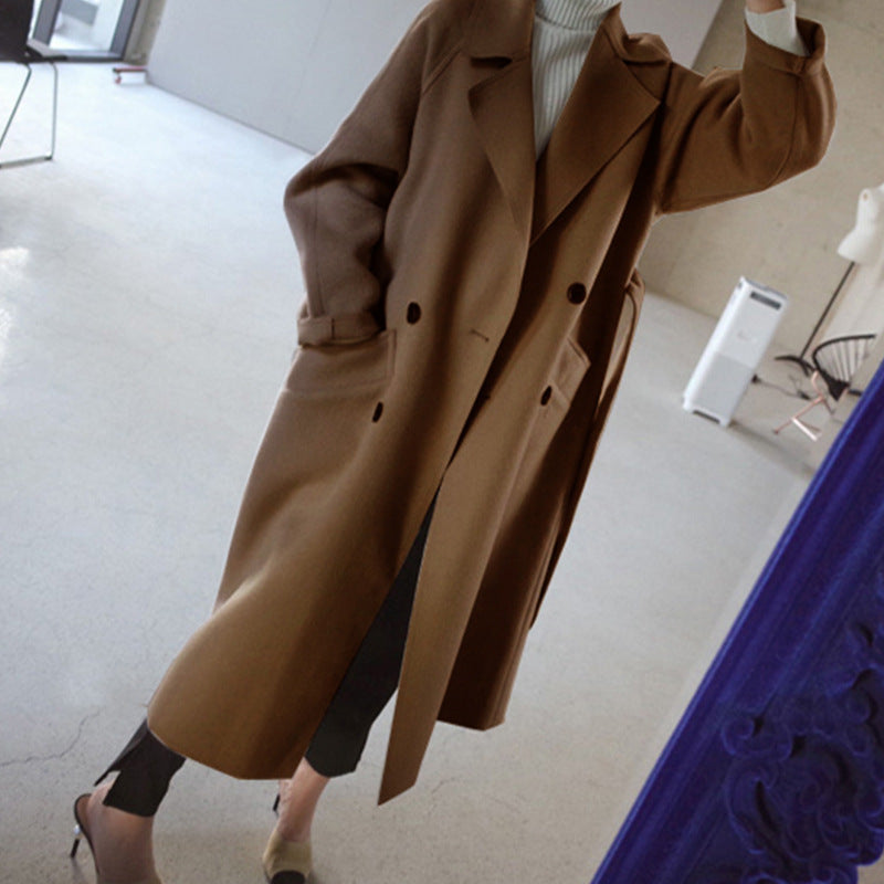 Damen Oversized Wollmantel EB