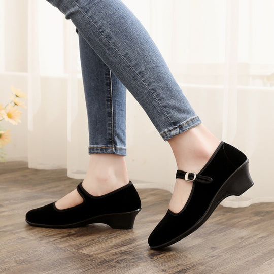 Damen elegante und komfortable Ballerinas mit verstellbarem Riemen EB