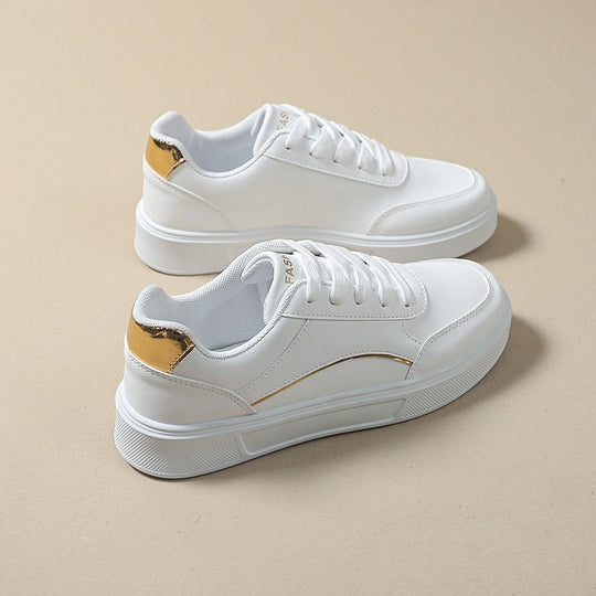 Damen Trendige Sneakers mit goldenen Akzenten EB