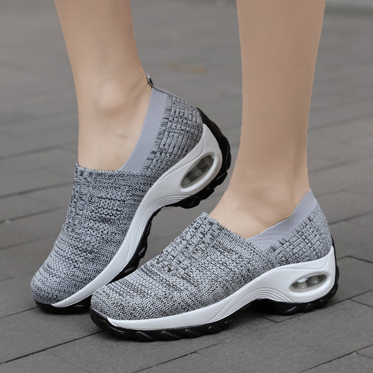 Damen Komfortable Slip-On Sportschuhe mit atmungsaktivem Obermaterial EB
