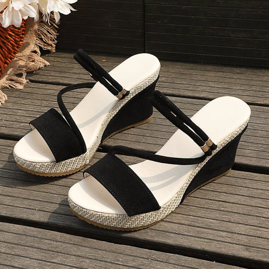 Damen Wedge-Sandaletten mit modischem Riemendesign und komfortabler Fußbettung EB