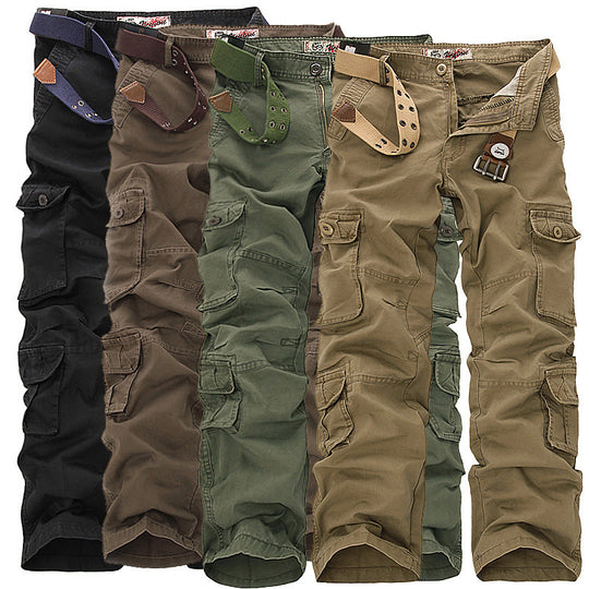Herren Multifunktionale Cargo-Hose mit verstellbarem Bund und zahlreichen Taschen EB