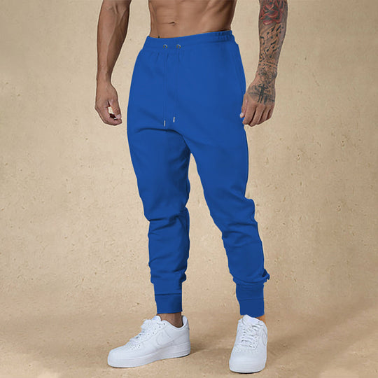 Herren nan athletische Frottee-Jogginghose mit hohem Bund Kordelzug und schmal zulaufenden Rippbündchen EB