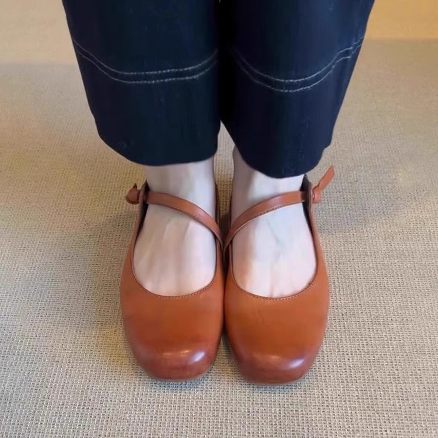 Damen Ballerinas mit elegantem Riemenverschluss und weicher Innensohle EB