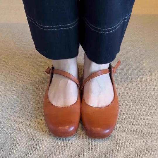 Damen Ballerinas mit elegantem Riemenverschluss und weicher Innensohle EB