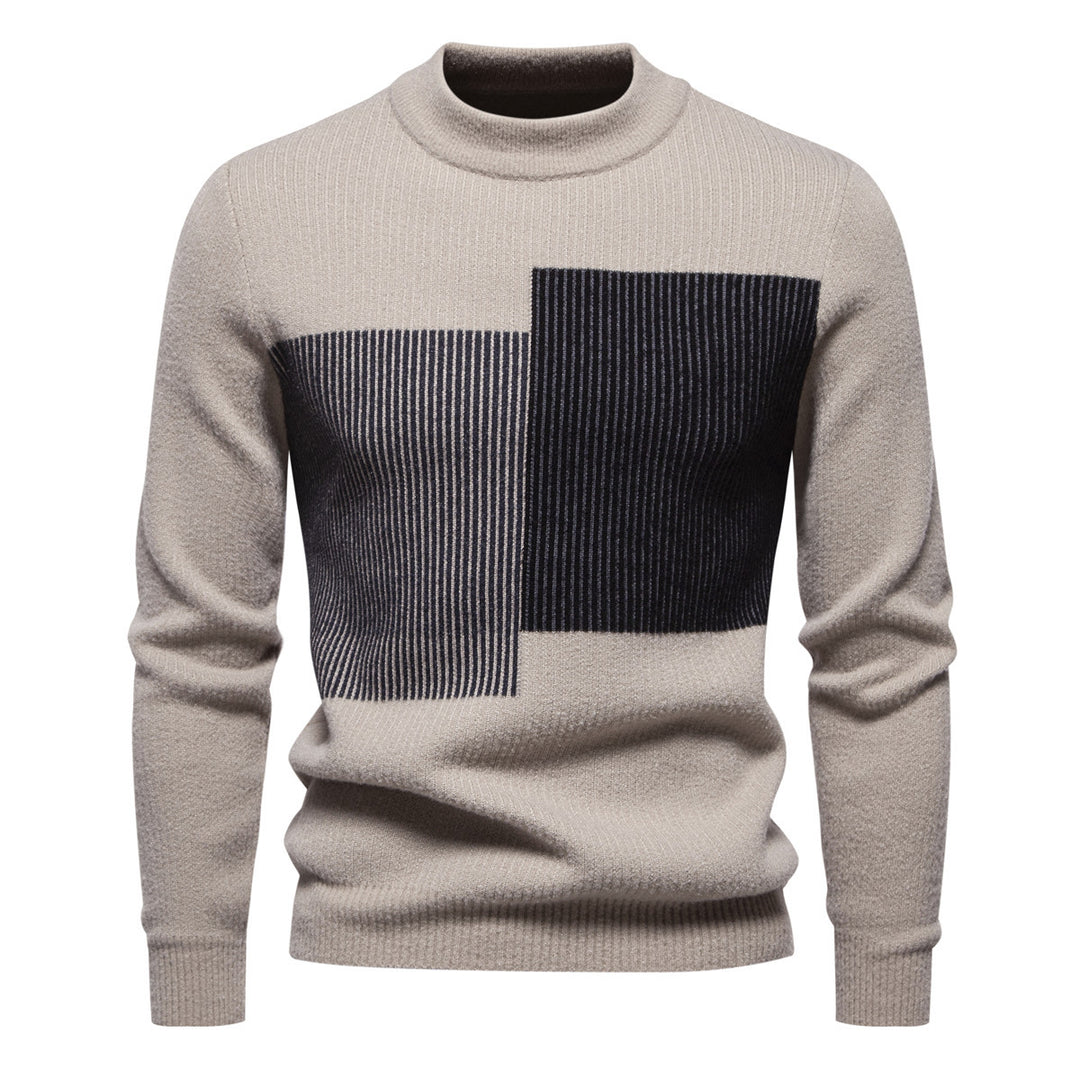Herren hochwertiger Rollkragenpullover mit strukturiertem Design EB