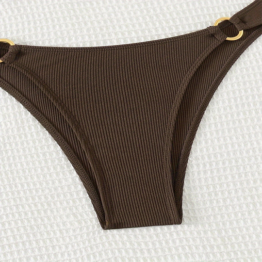 Damen Triangel-Bikini mit glamourösen Ring-Details EB