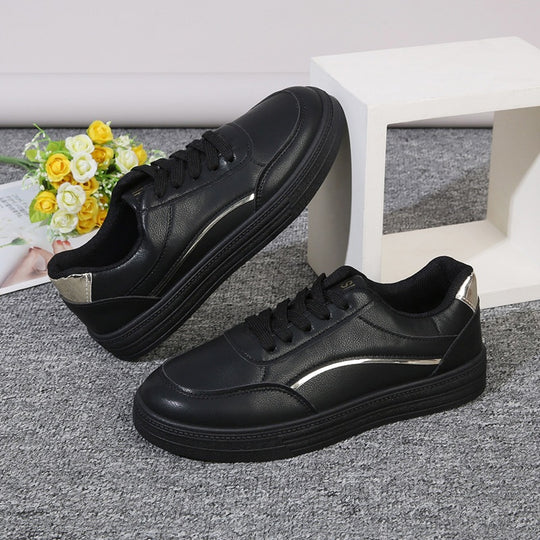 Damen Modische und elegante Sneaker mit metallic Akzenten EB