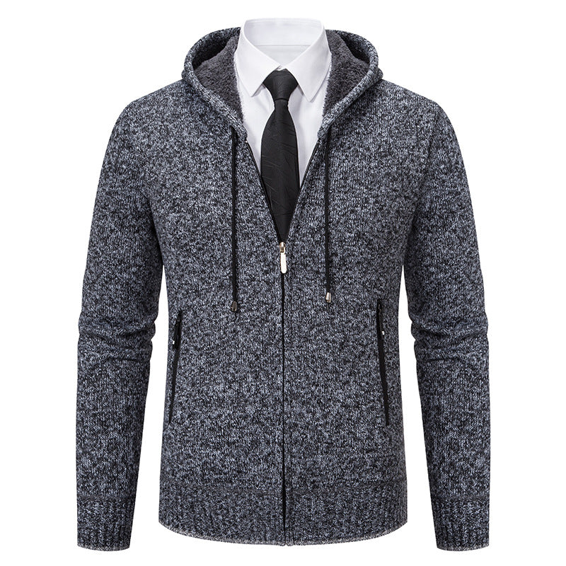 Herren Kapuzenjacke mit softem Fleece-Futter und eleganten Details EB