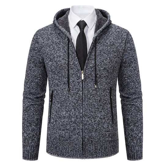 Herren Kapuzenjacke mit softem Fleece-Futter und eleganten Details EB