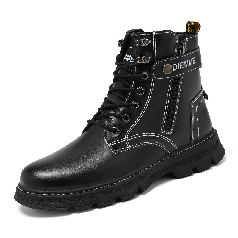Damen Komfortable Stiefel mit seitlichem Reißverschluss und robuster Sohle EB