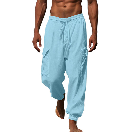Herren lässige Cargo-Hose mit verstellbarem Bund und praktischen Seitentaschen EB