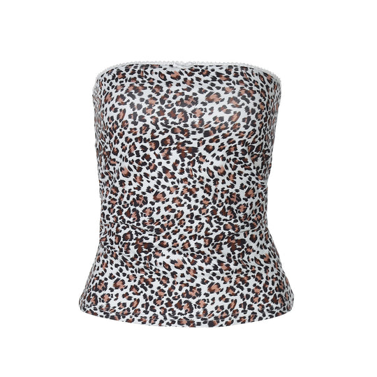 Damen Bustier-Oberteil mit Leopardenmuster EB