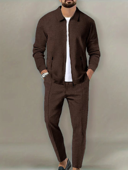Herren Freizeitanzug mit Modernem Strukturdesign und praktischen Taschen EB