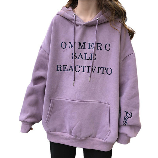 Damen Hoodies mit großem Logo und praktischer Kängurutaschen Design EB