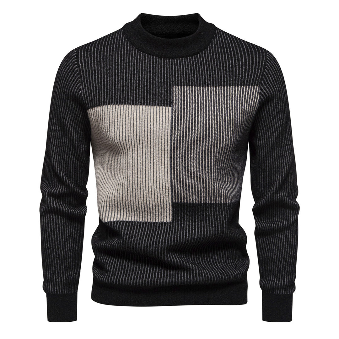 Herren hochwertiger Rollkragenpullover mit strukturiertem Design EB