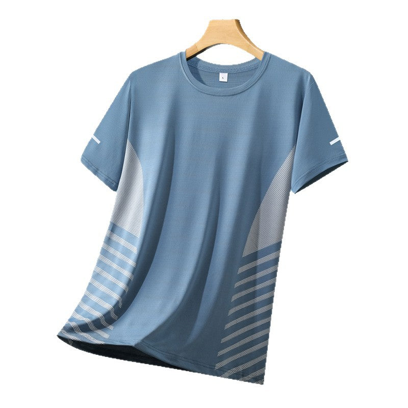 Herren nan atmungsaktives Sportshirt mit Netz-Einsätzen, feuchtigkeitsableitender Funktionsstoff und reflektierenden Streifen EB